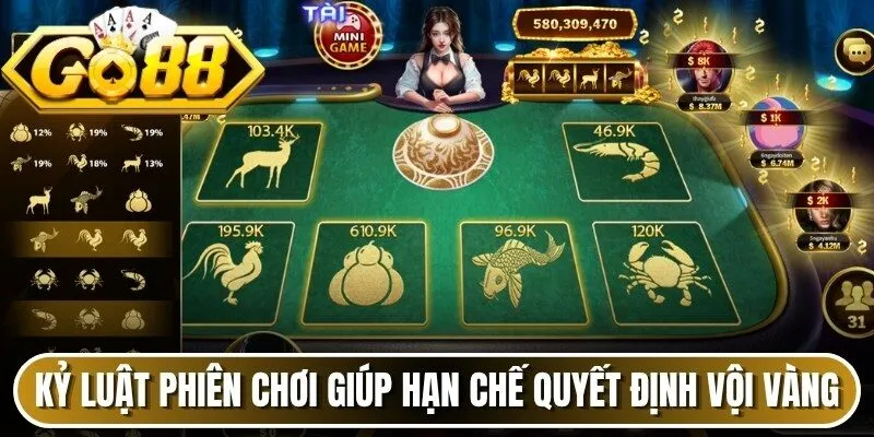 Kỷ luật phiên chơi giúp hạn chế quyết định vội theo cảm xúc